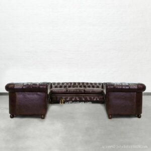 Sofa Minimalis Modern Chesterfield Selectional U Shaped