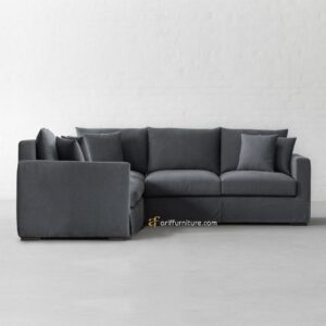 Sofa Sudut Modern Minimalis Misty Grey L Shaped